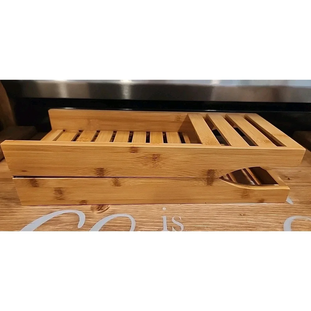 Cabot Carlyle Bamboo Wood Bath Tub Rack Bathroom Shelf Tidy Tray‎ Storage Caddy